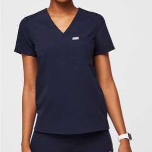 Figs Navy Catarina one pocket scrub women top size XS-1 color Navy Blue